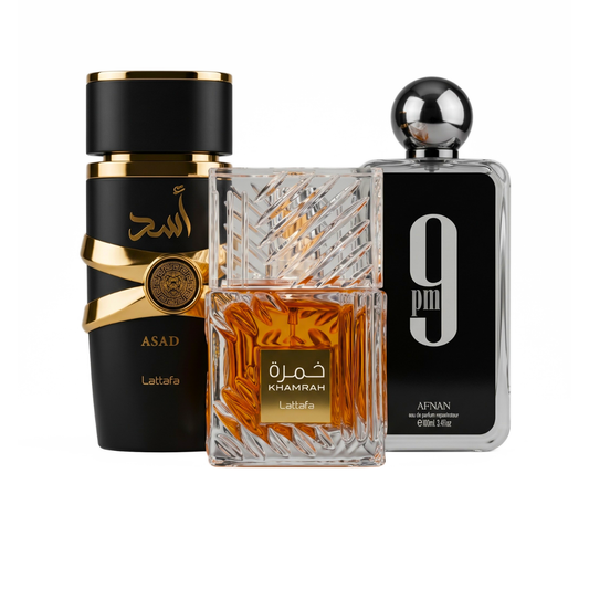 Set 3 Parfema | Afnan 9PM + Lattafa Khamrah + Lattafa Asad 100 ml