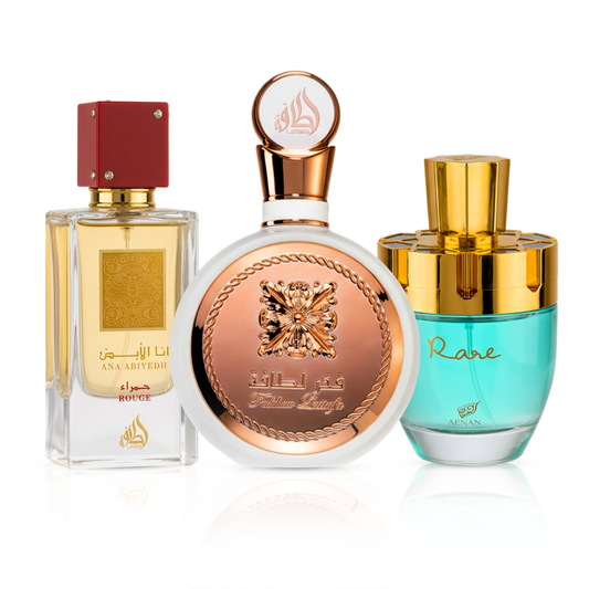 Set 3 Parfema | Fakhar Rose + Ana Abiyedh Rouge + Afnan Rare Tiffany 100 ml