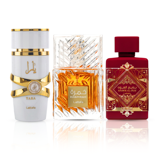 Set 3 Parfema | Khamrah + Bade'e Al Oud Sublime + Yara Moi 100 ml